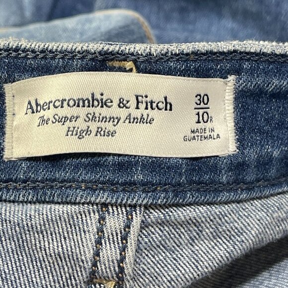 Abercrombie & Fitch Jeans The Super Skinny High Rise Women's Distressed Size 10 - Picture 3 of 4